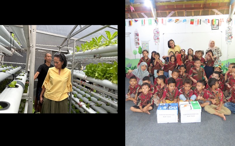 Kunjungan Christina Aryani ke Komunitas Petani Young Sayur dan Sekolah Alternatif untuk Anak Jalanan (SAAJA)